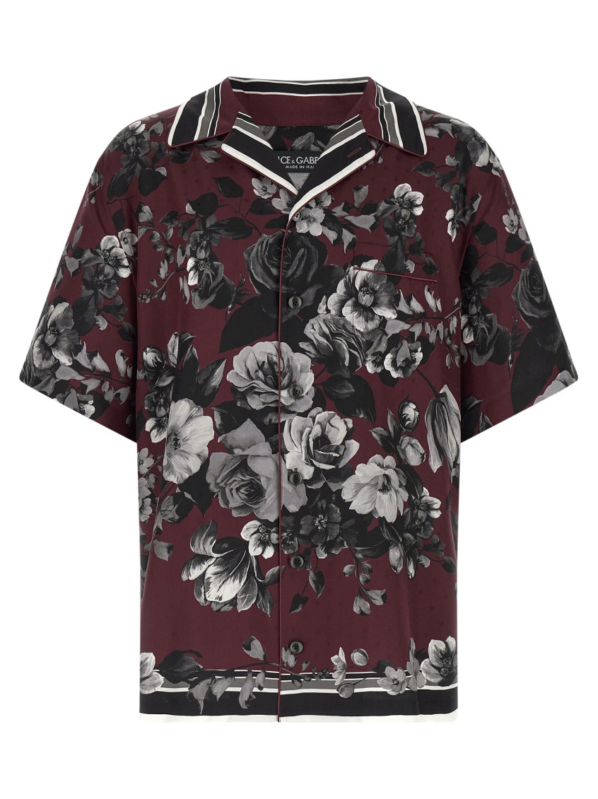 Bouquet Fiori Shirt And Blouse Bordeaux