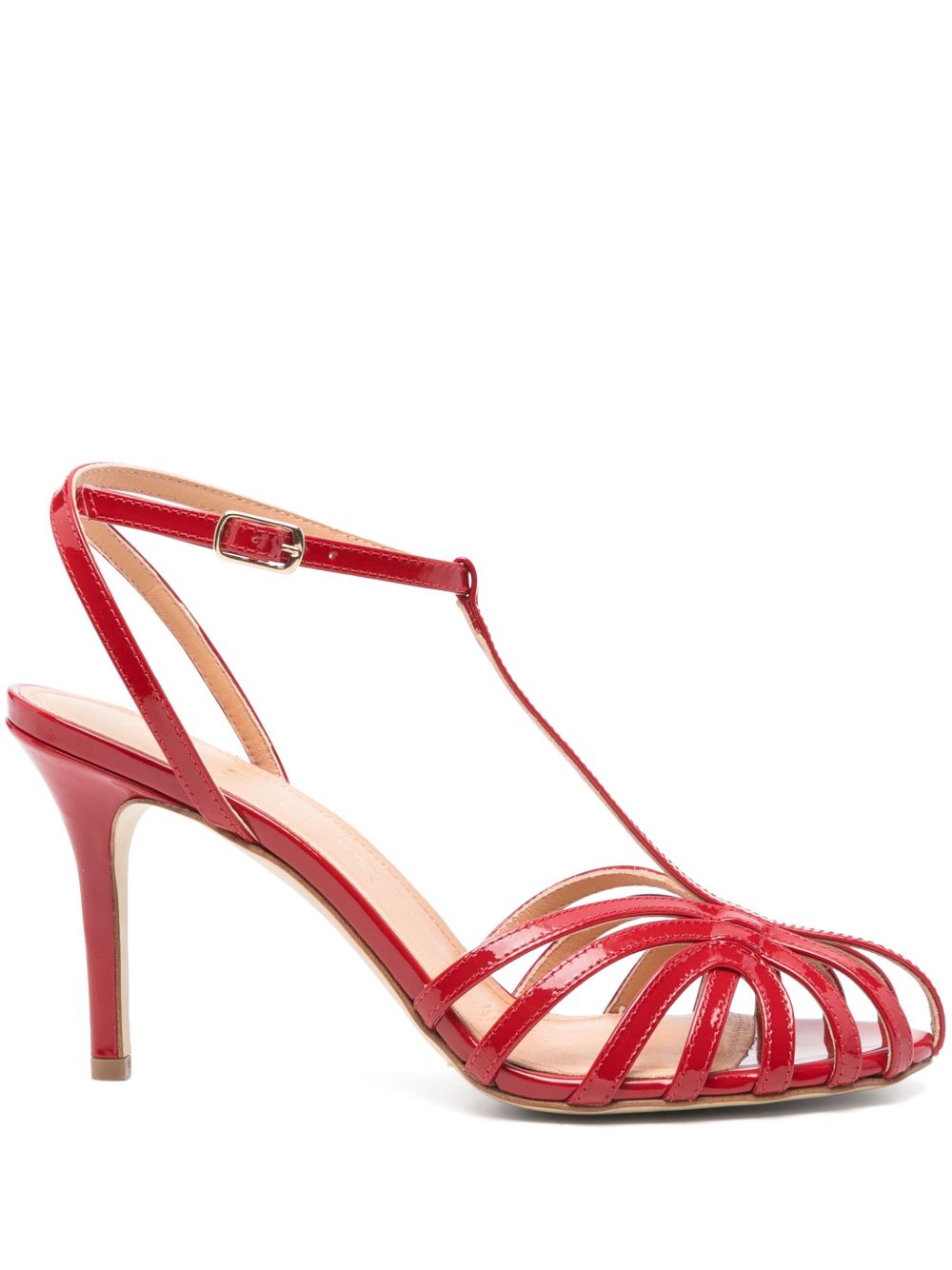 The Seller 80mm leather sandals - Red