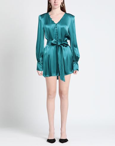 Mar De Margaritas Woman Mini dress Deep teal Size L Viscose