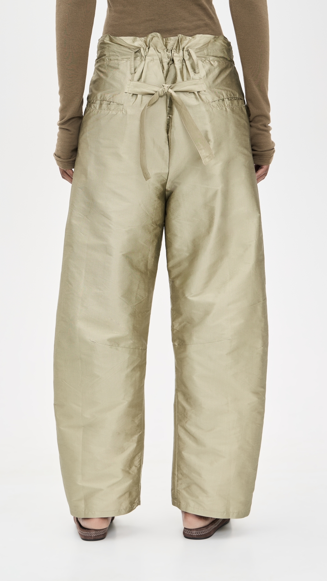 Techno Taffeta Barrel Pants Sage