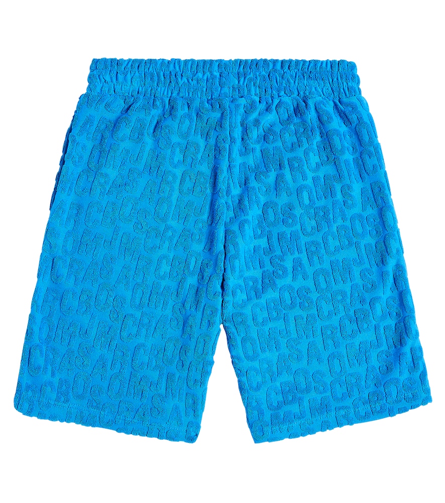 Marc Jacobs Kids Monogram jacquard cotton-blend terry shorts