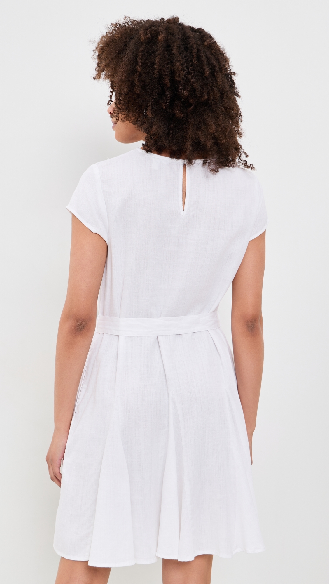 Lydia Linen Mini Dress White
