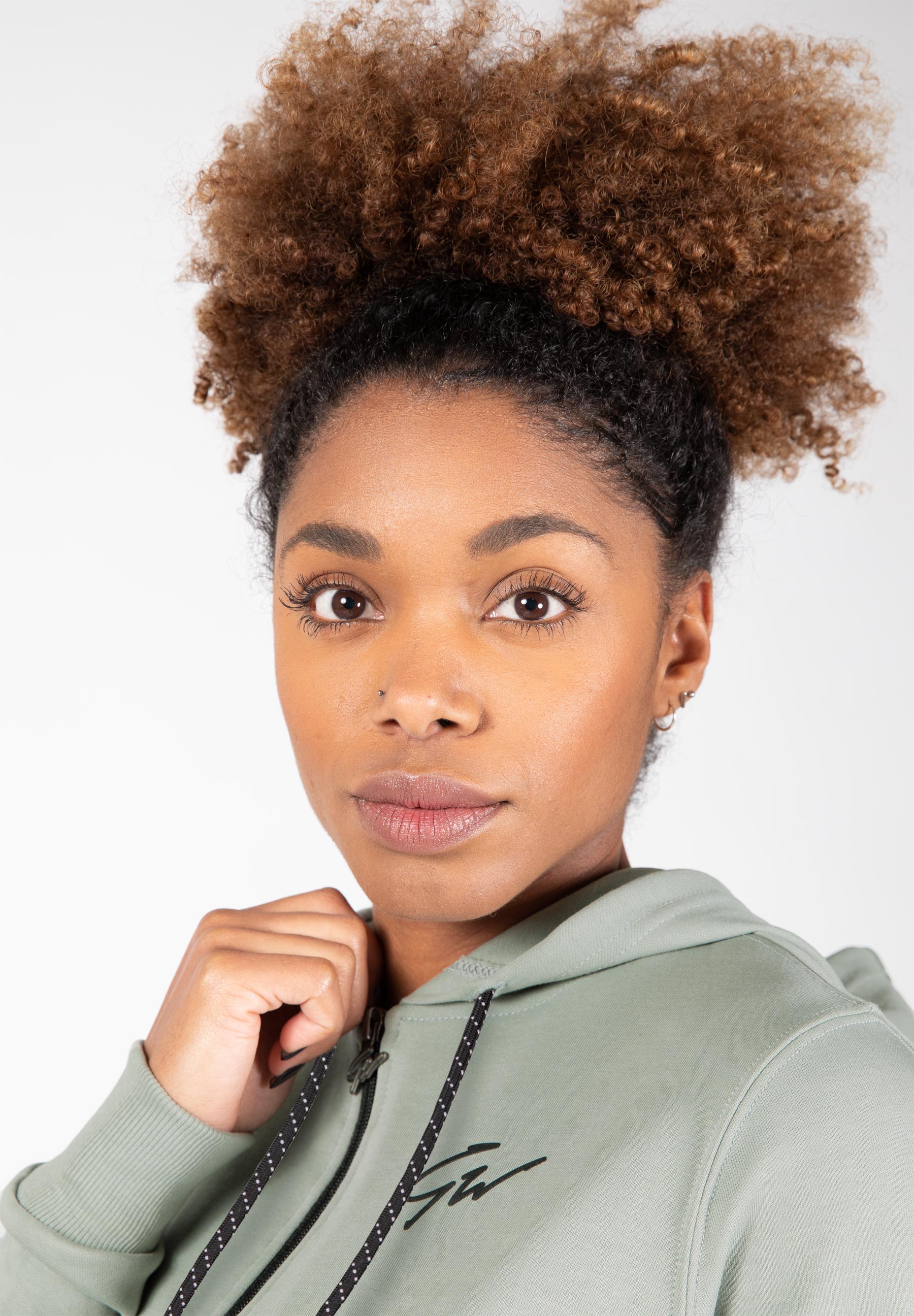 Pixley Zipped Hoodie - Light Green