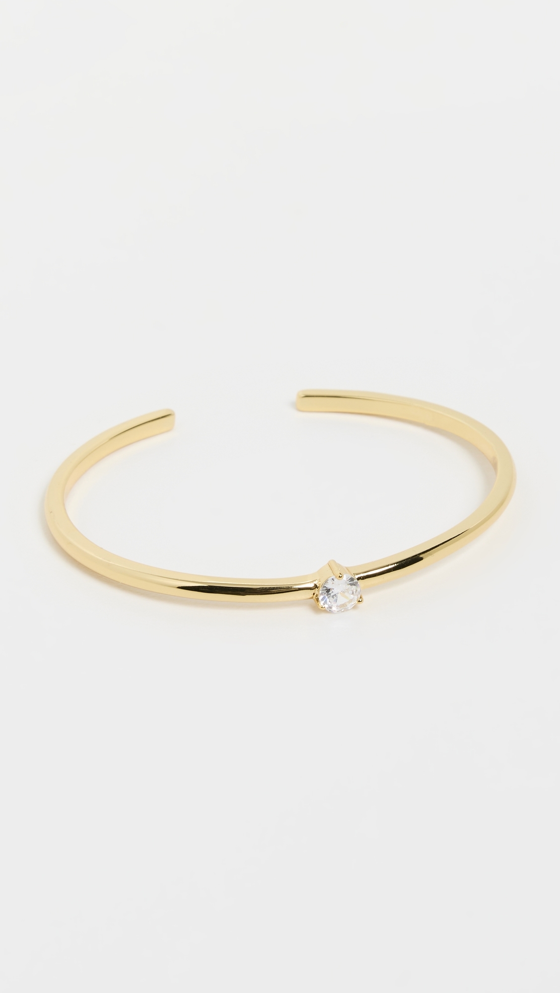 SHASHI Solitaire Cuff Bracelet Gold One Size