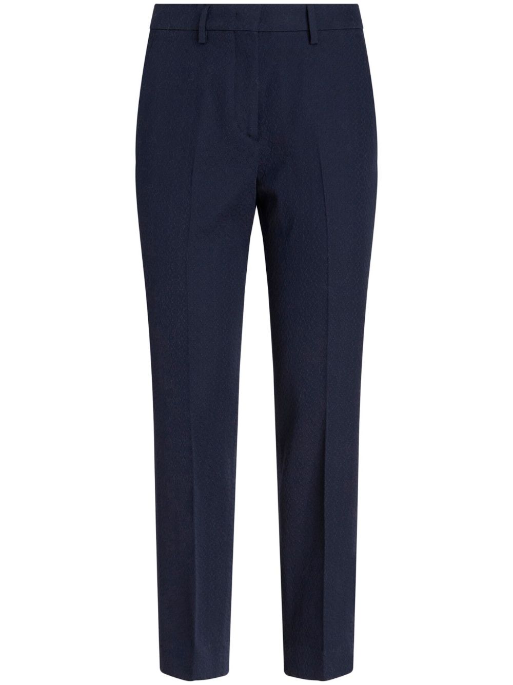 High-waist cropped trousers - Blue