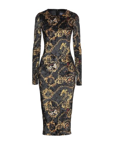 Woman Midi dress Black Size 4 Polyester, Elastane