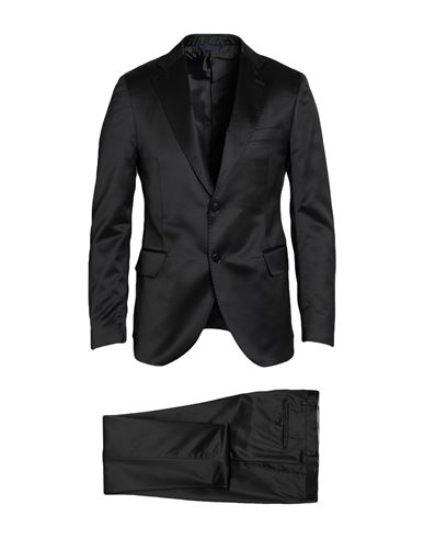Man Suit Black Size 38 Acetate, Wool