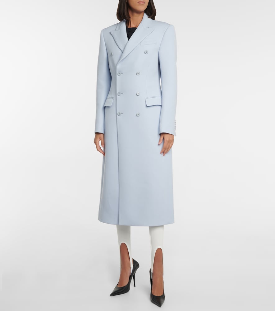 Double-breasted wool coat
