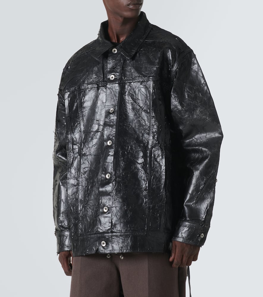 Coated denim jacket
