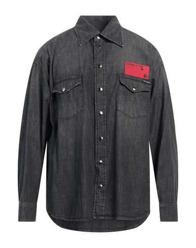 Man Denim shirt Black