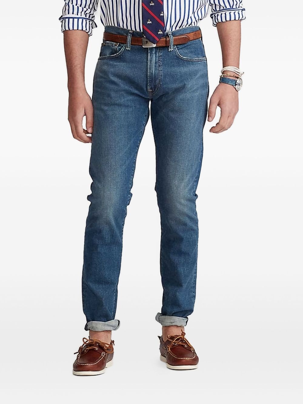 Logo-patch jeans - Blue