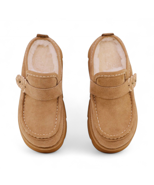 Songe Songe x Native Tassel Natural Wool Clog Chestnut