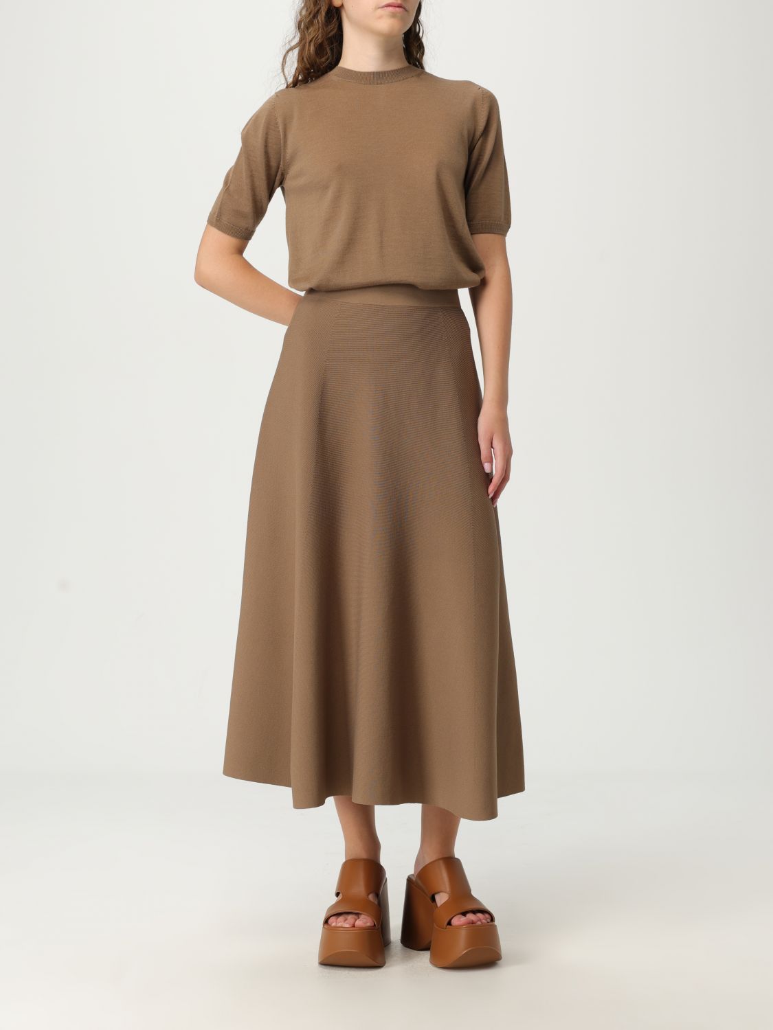 Skirt Woman color Brown