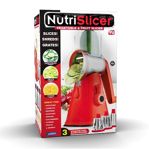 Nutrislicer 3-in-1 Rotating Mandoline & Countertop Food Slicer/Grater