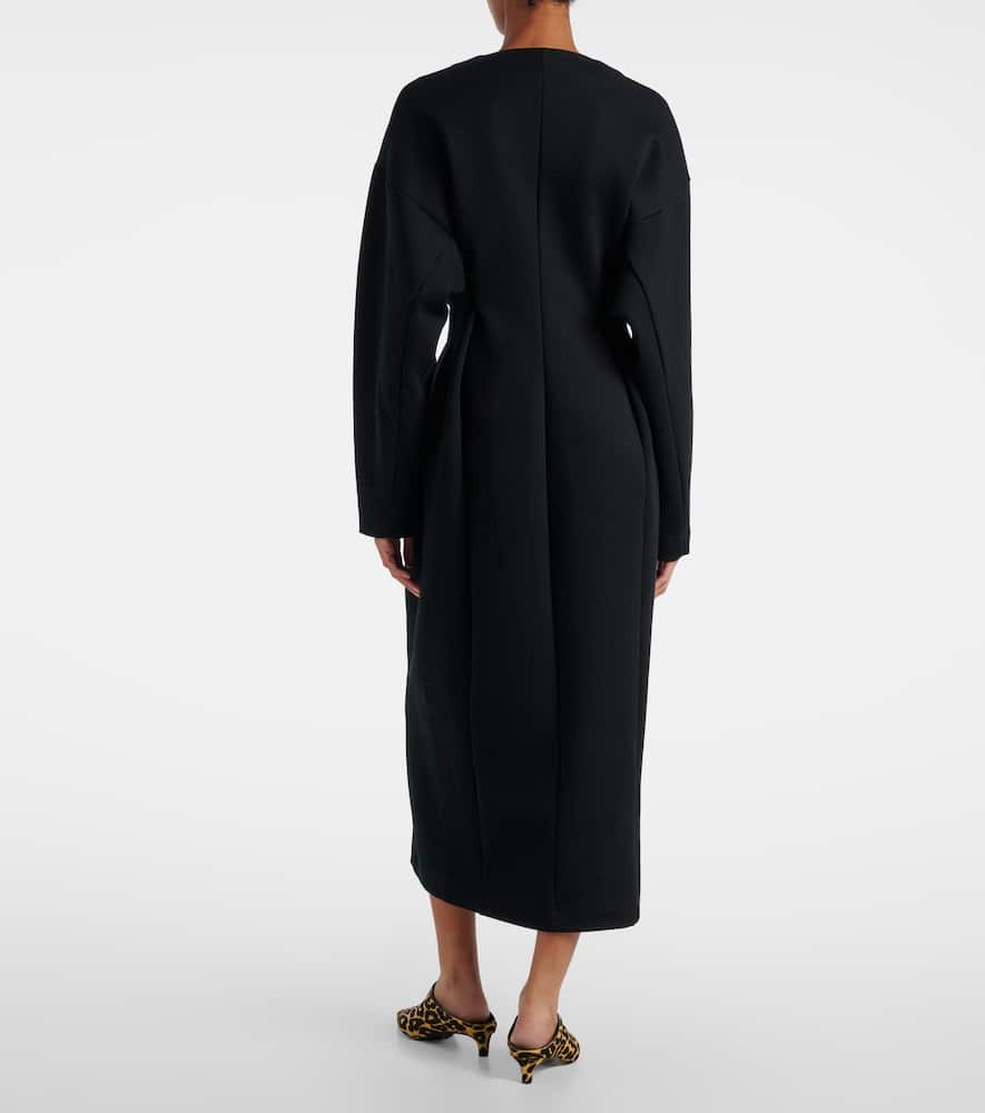 Cotton-blend midi dress