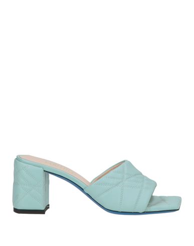 Woman Sandals Turquoise Size 6 Leather