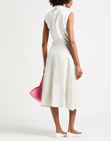Woman Midi dress Off white Size 2 Linen