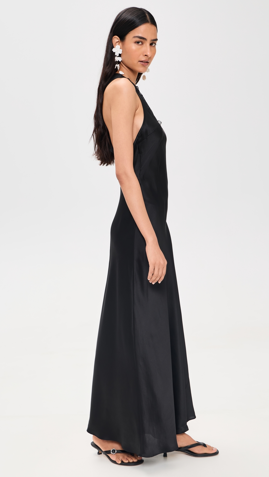 Montparnasse Silk Gown Black