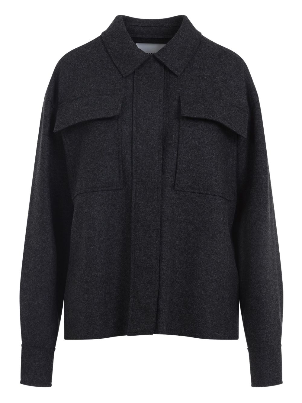 Pocket-detail shirt - Black