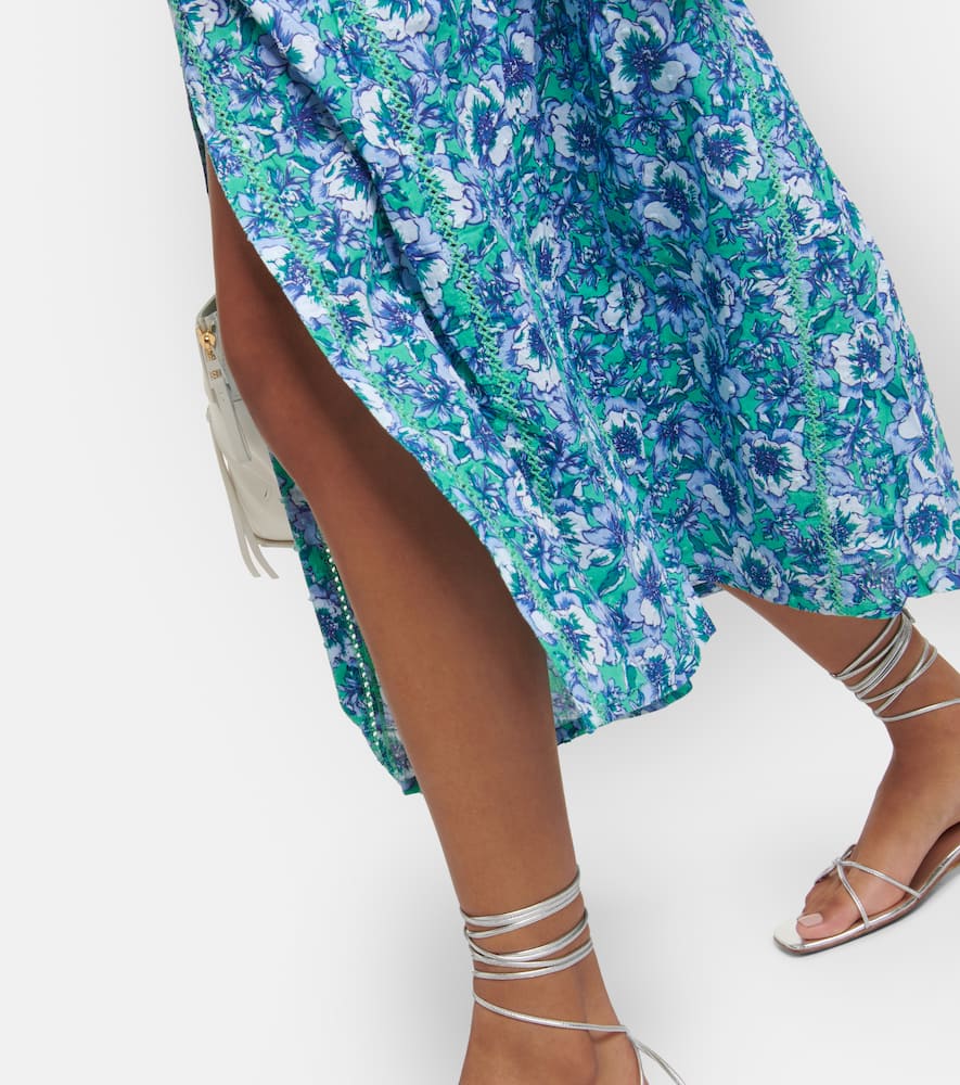 Reine floral cotton midi dress