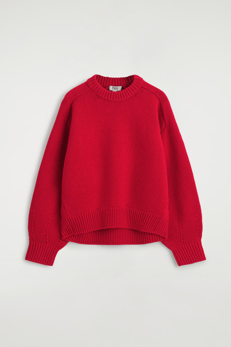 Rounded Wool Crew-Neck Sweater