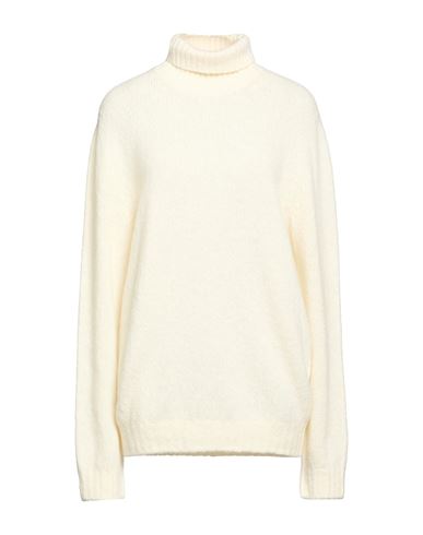 Woman Turtleneck Cream Size L Merino Wool, Recycled cashmere, Polyamide