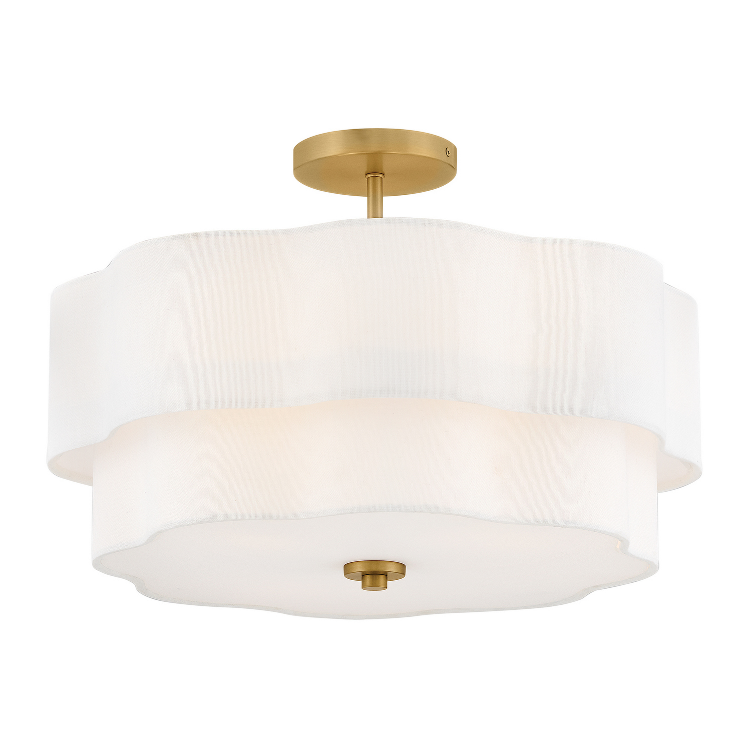 Lacquered Brass LED Semi-Flush Mount from the Gwen Collection
