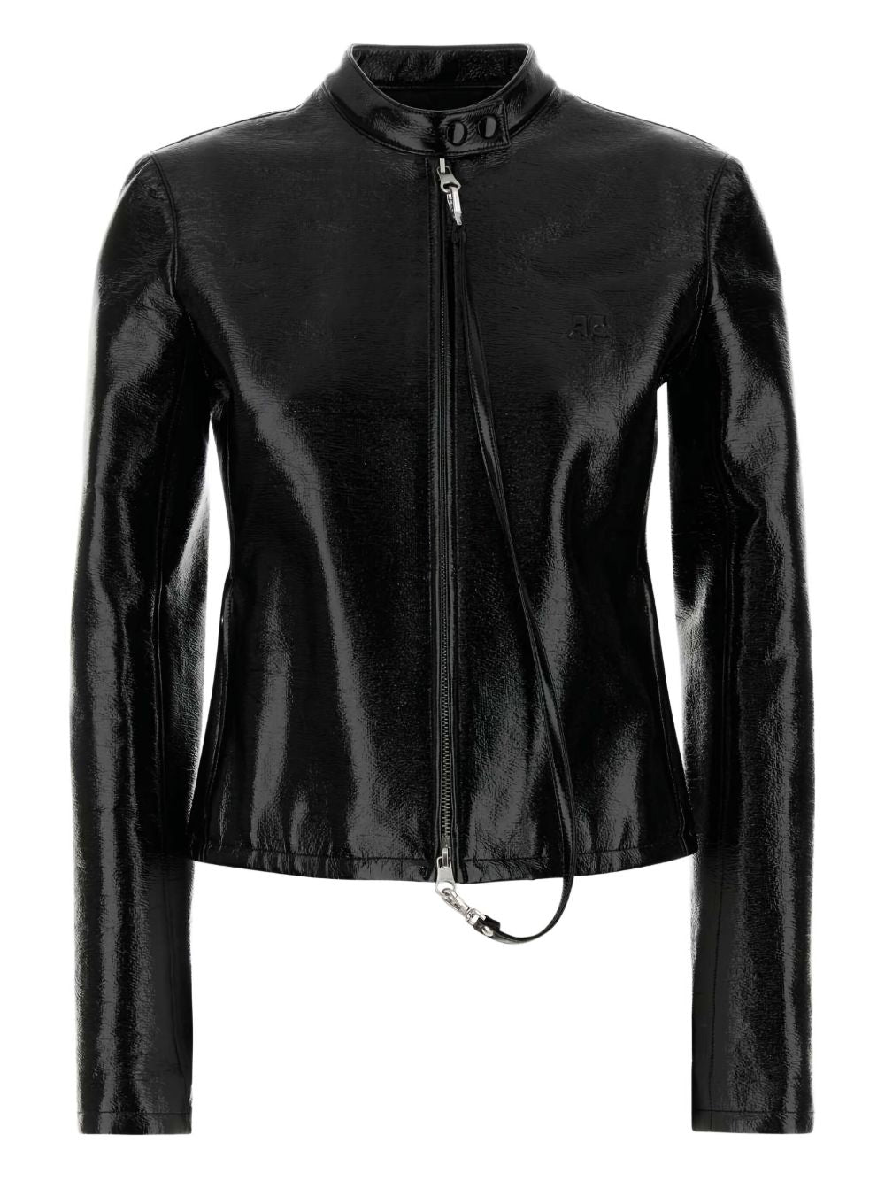 Vinyl Biker Jacket — Black