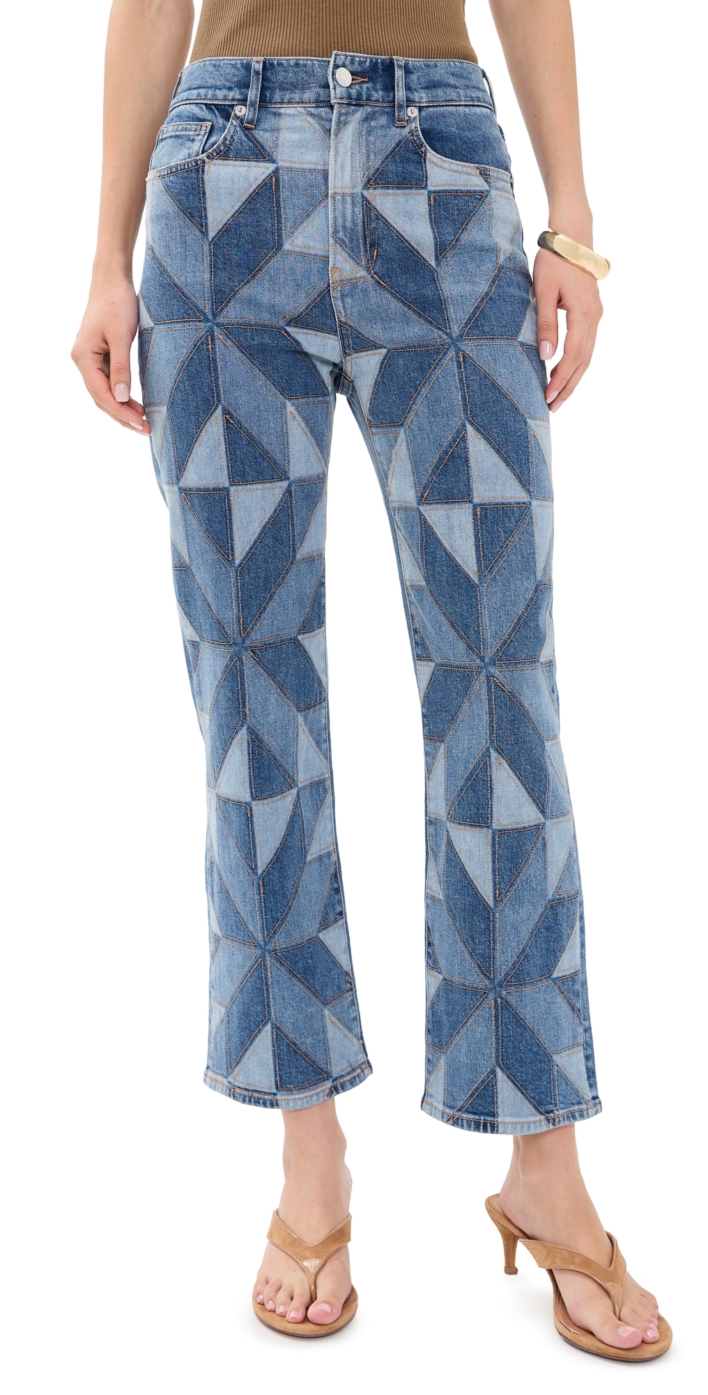Dylan Ankle High Rise Straight Leg Jeans Prism Blue