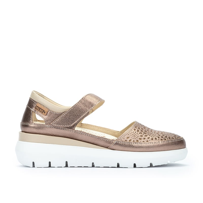 Pikolinos RUEDA W2A Women's leather Sneakers STONE