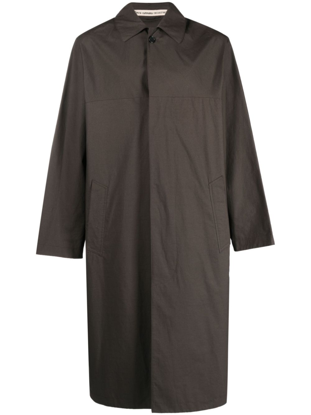 Steve organic-cotton waterproof coat - Green