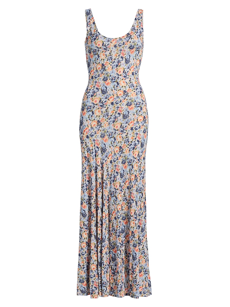 Women's Yasna Floral Jersey Sleeveless Maxi Dress - Viola