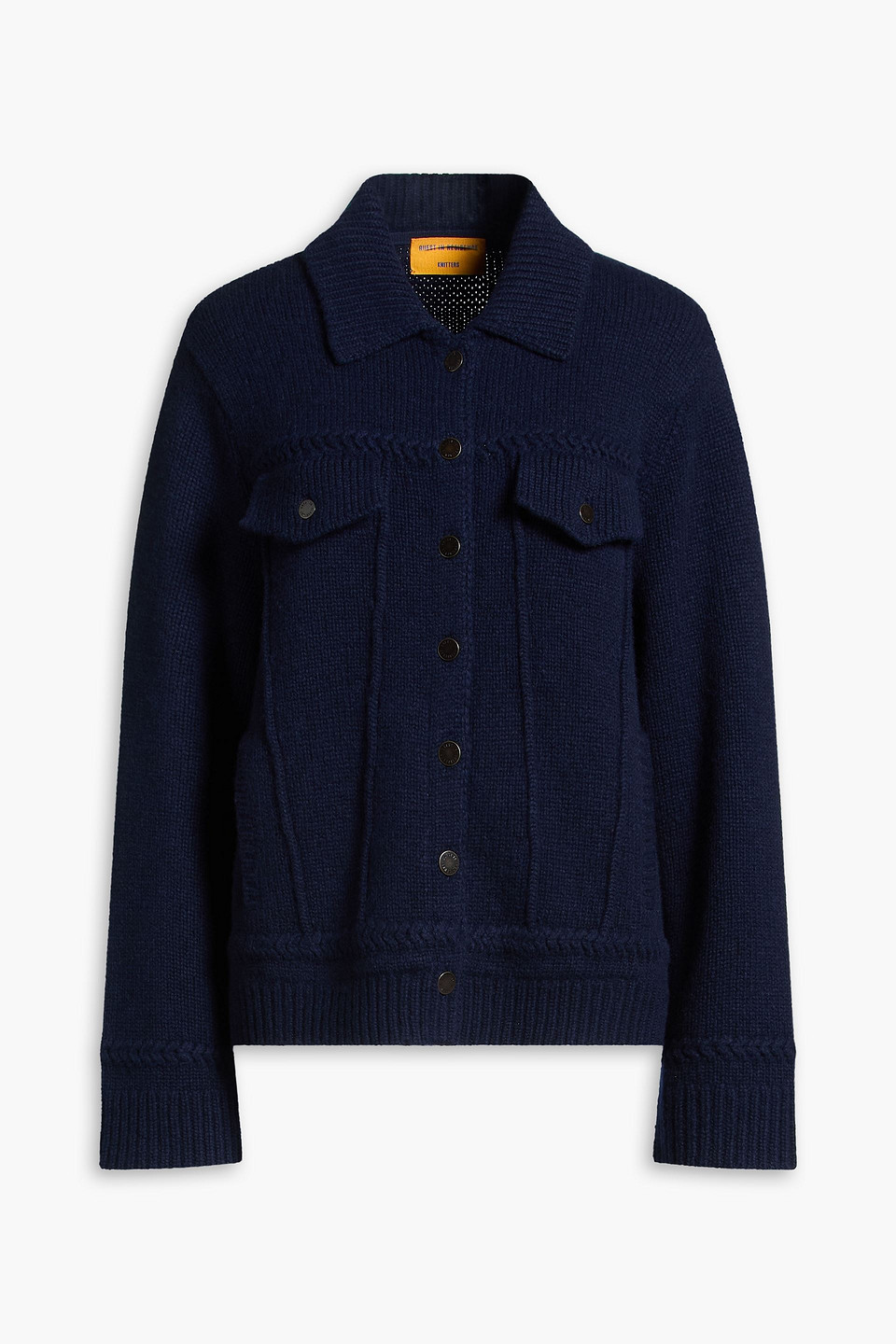 Jean cashmere and wool-blend jacket - Blue - XL