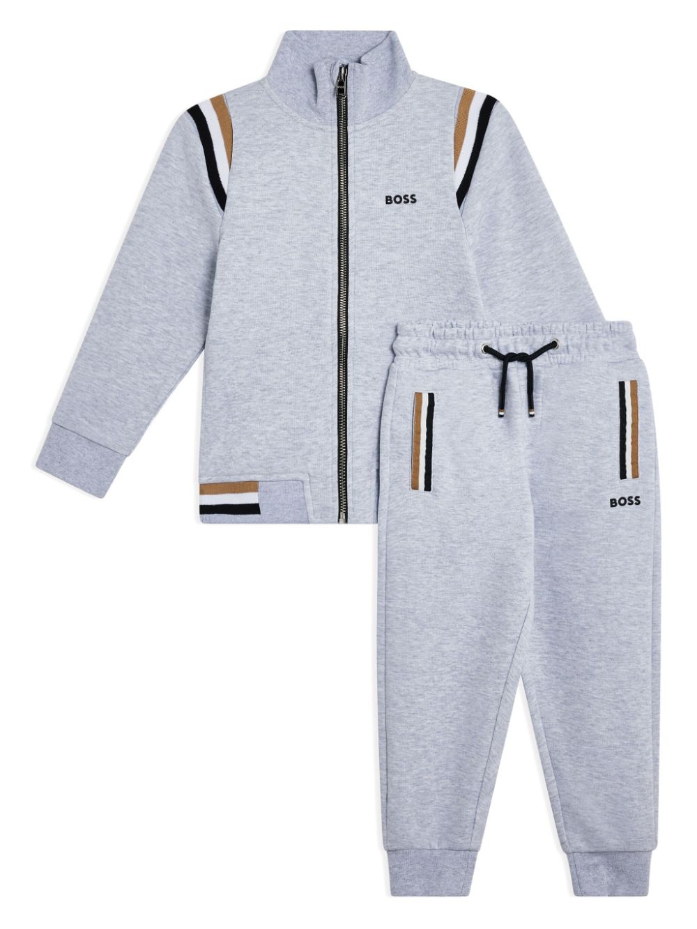 Stripe-trimmed tracksuit - Grey