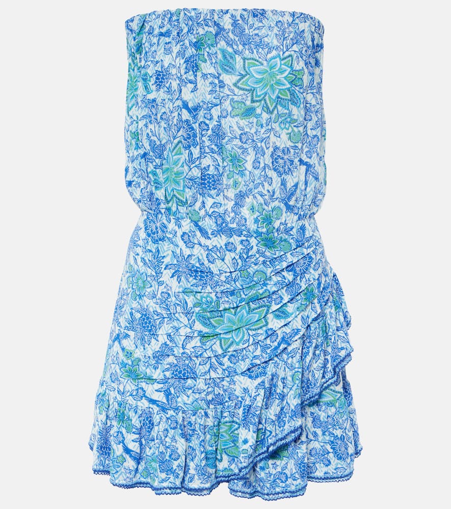 Printed strapless minidress