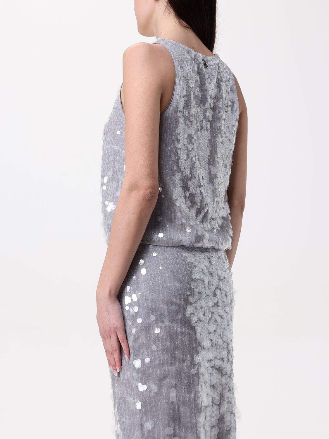 Dégradé-effect sequined top - Grey