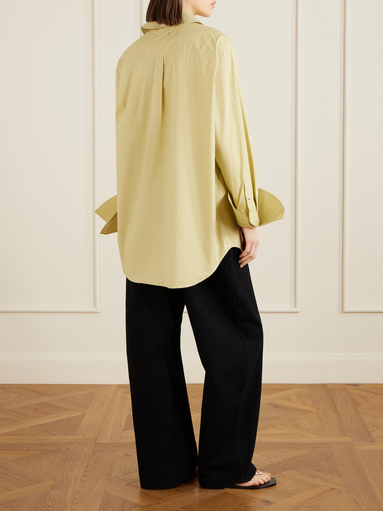 Haze Cotton-poplin Shirt - Green