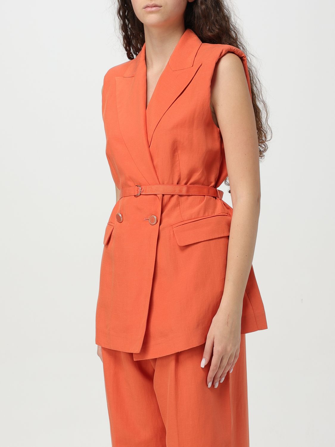 Waistcoat LIU JO Woman color Denim