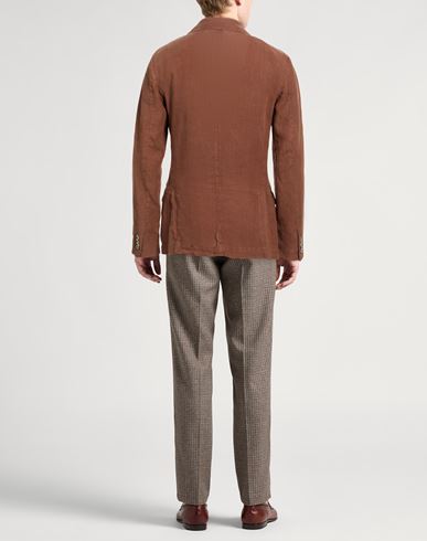 Man Blazer Brown Size S Linen