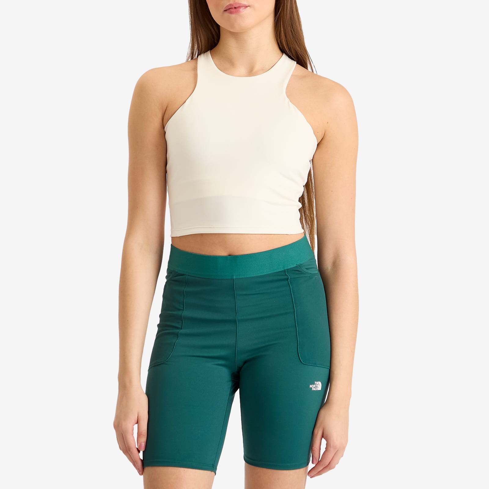 Women's Refina Longline Bra Top in White Dune