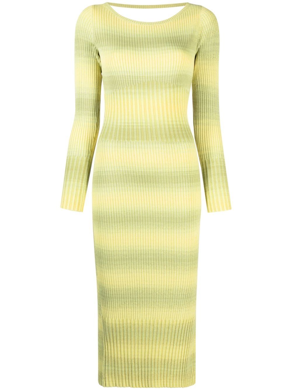 Ribbed knit dress - Green