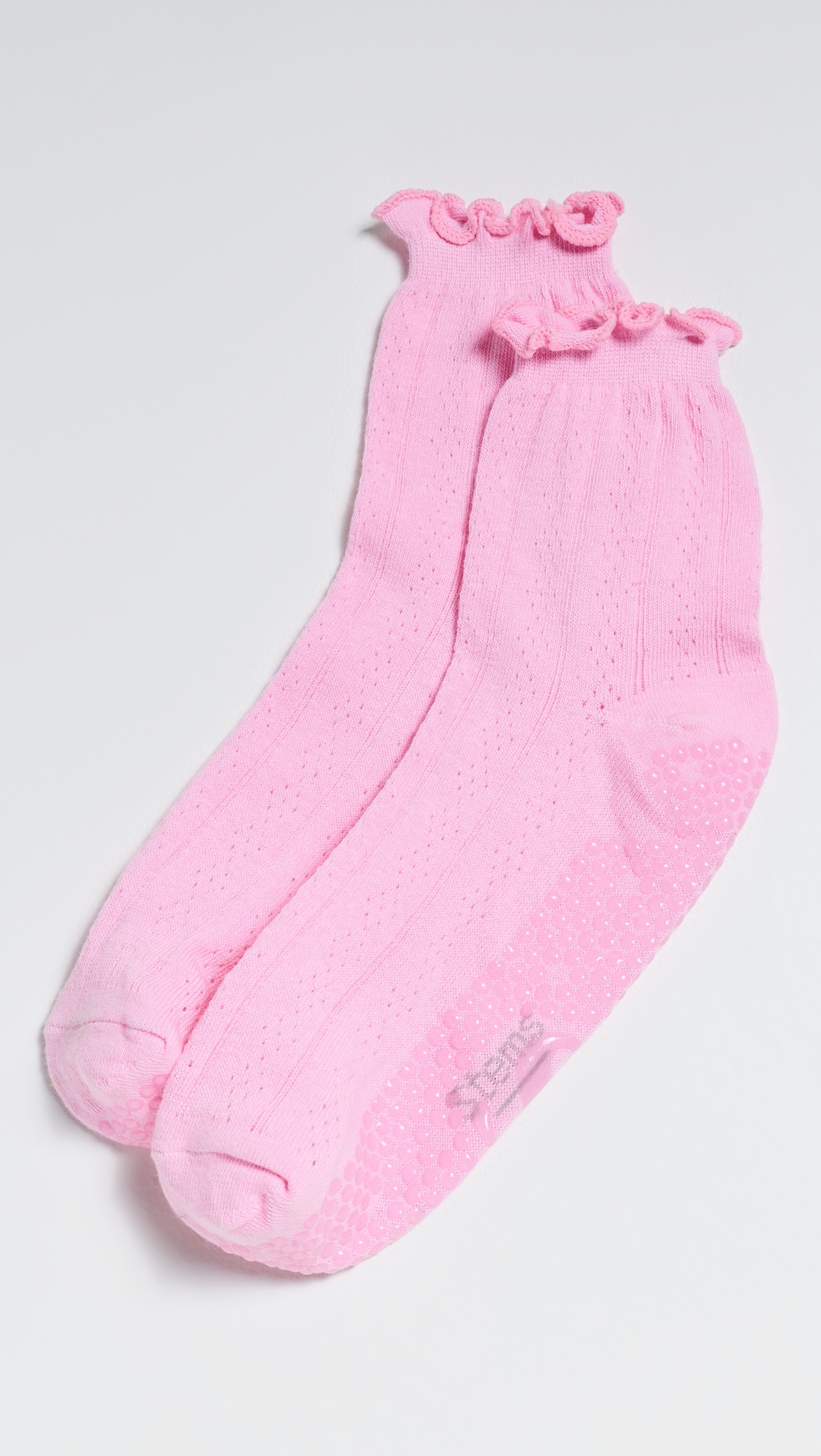 Pointelle Grip Socks Blush One Size