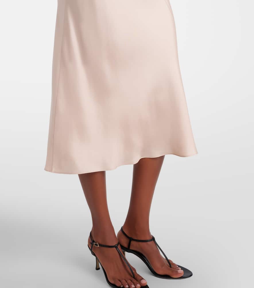 Róhe Lace-trimmed silk satin slip dress