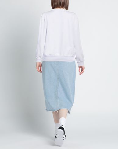 Woman Sweatshirt White Size XL Cotton, Elastane