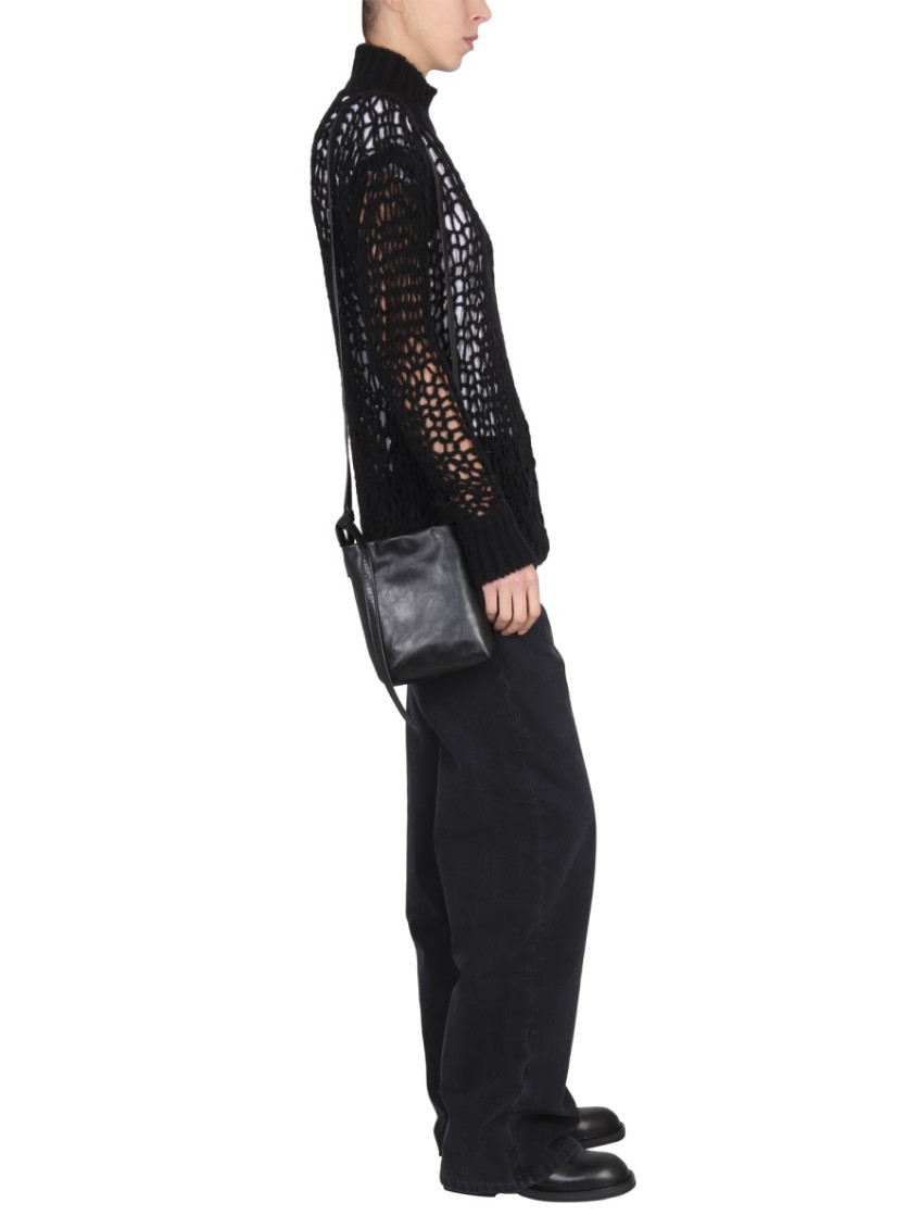 Ann Demeulemeester - high neck long sleeve knitwear