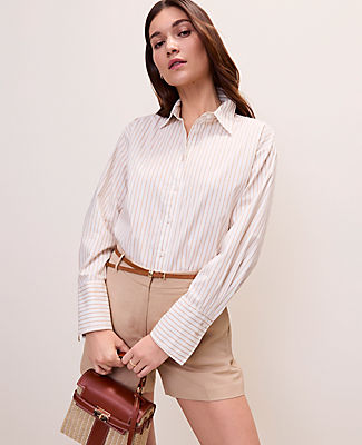 Ann Taylor Petite Striped Button Down Shirt