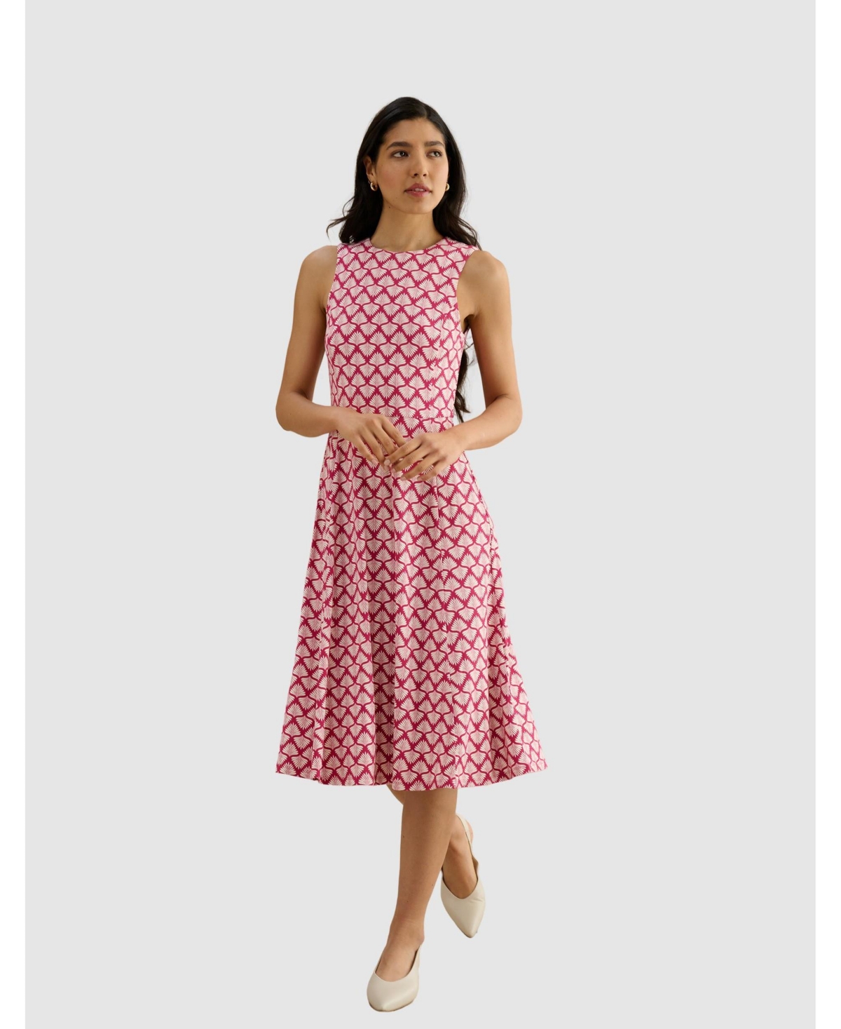 Women's Lisa Jersey Midi Dress - Pinkivory