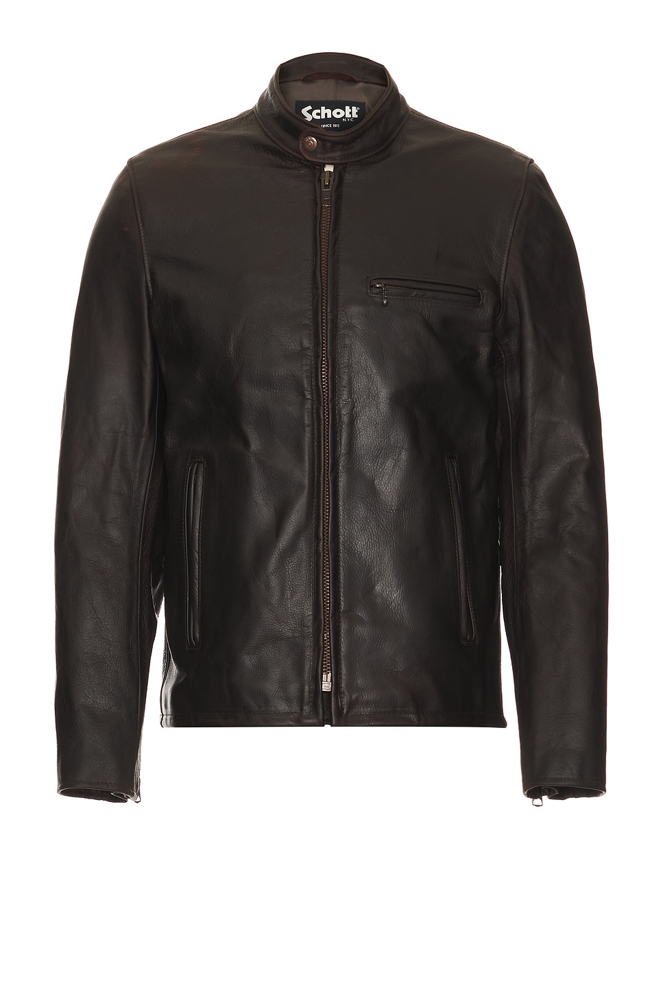 Schott NYC Cafe Racer Jacket in Brown. - M also in