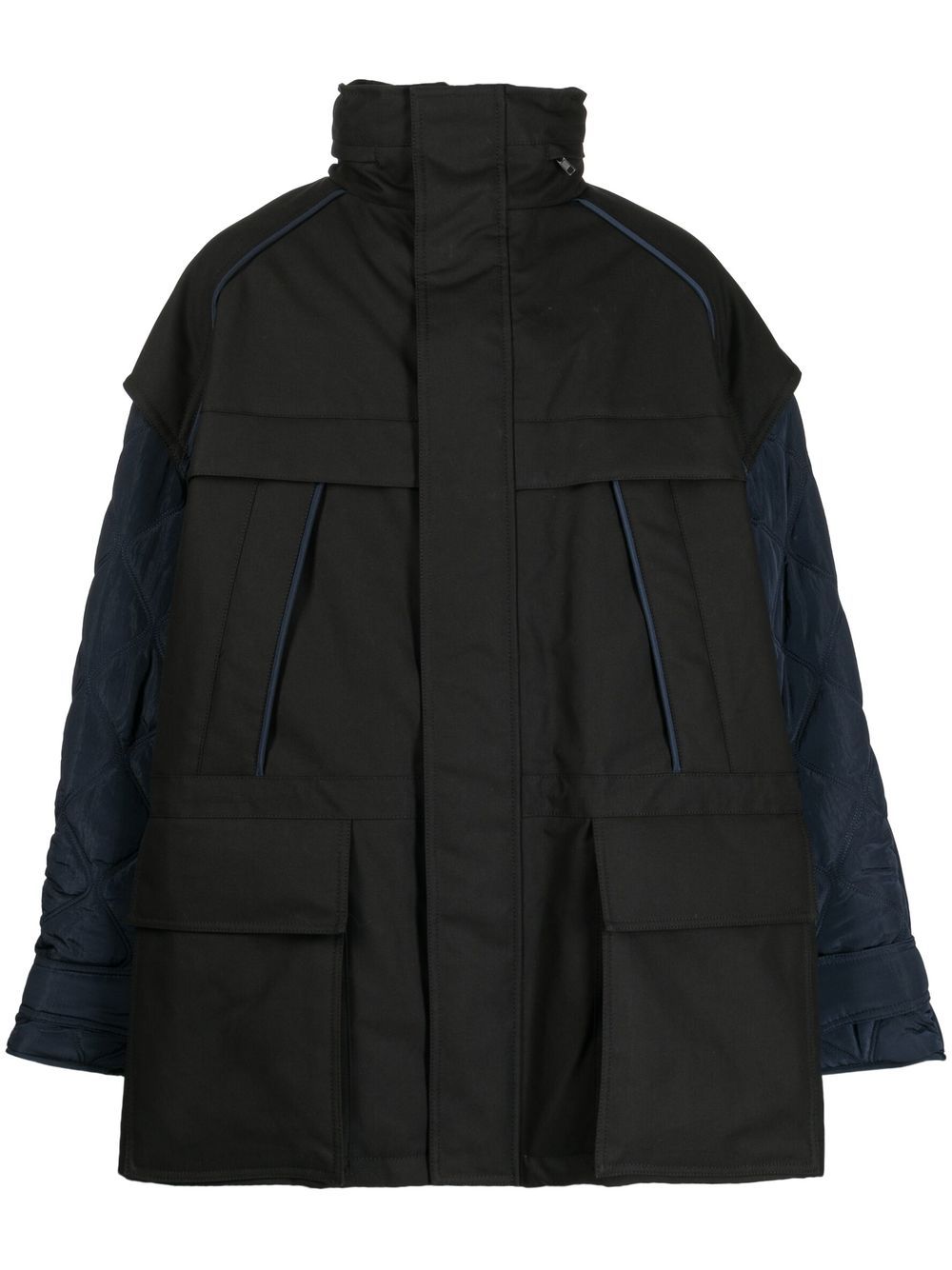 Zip-up padded jacket - Black