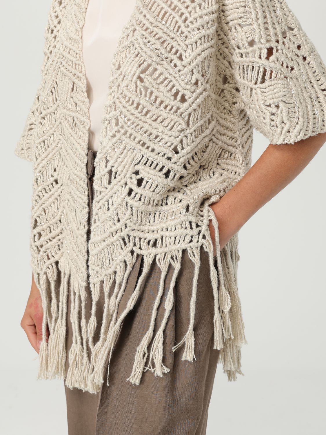 Cardigan BRUNELLO CUCINELLI Woman color Beige